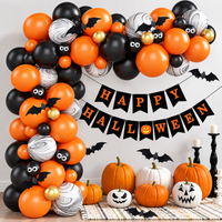 Halloween Balloon Garland Kit – Black, Orange & Purple Party Decoration Set