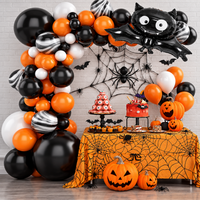 Halloween Balloon Garland Kit – Black, Orange & Purple Party Decoration Set