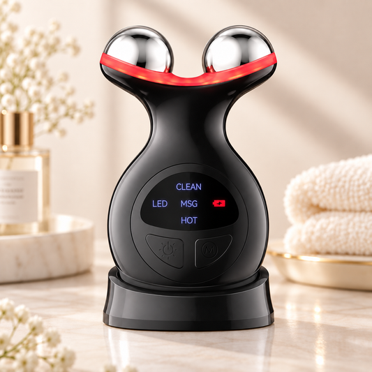 EMS Facial & Neck Massager – V-Shape Lifting Device with LED Light Therapy