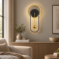 Nordic Minimalist Wall Clock – LED Backlight, Silent Sweep, Round Iron & Aluminum Design
