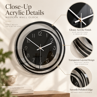 Modern Acrylic Wall Clock – Minimalist Nordic Round Design, Silent Movement