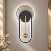 Nordic Minimalist Wall Clock – LED Backlight, Silent Sweep, Round Iron & Aluminum Design