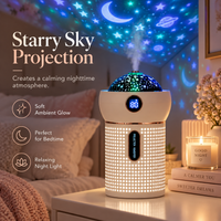 Starry Sky Projector Humidifier – Ultrasonic Cool Mist with Night Light, USB Rechargeable