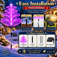 Solar Fiber Optic Christmas Tree Light – Color-Changing Outdoor Fountain Light