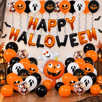 Halloween Balloon Garland Kit – Black, Orange & Purple Party Decoration Set