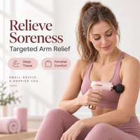 Mini Massage Gun – Portable Deep Tissue Percussion Massager with 4 Heads