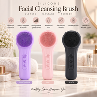 Silicone Facial Cleansing Brush – Ultrasonic Vibration & Warm Compress Massager