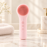 Silicone Facial Cleansing Brush – Ultrasonic Vibration & Warm Compress Massager