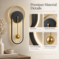 Nordic Minimalist Wall Clock – LED Backlight, Silent Sweep, Round Iron & Aluminum Design