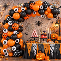Halloween Balloon Garland Kit – Black, Orange & Purple Party Decoration Set
