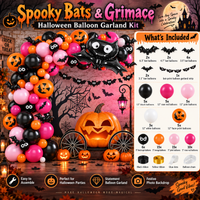 Halloween Balloon Garland Kit – Black, Orange & Purple Party Decoration Set