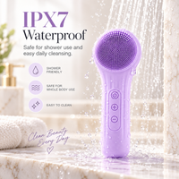 Silicone Facial Cleansing Brush – Ultrasonic Vibration & Warm Compress Massager
