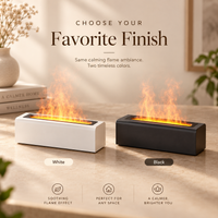 Flame Aroma Diffuser – Ultrasonic Essential Oil Diffuser with Flickering Flame Light