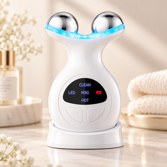 EMS Facial & Neck Massager – V-Shape Lifting Device with LED Light Therapy